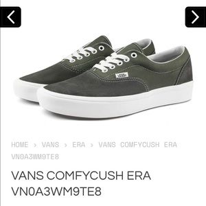 Vans era comfycush olive green shoes